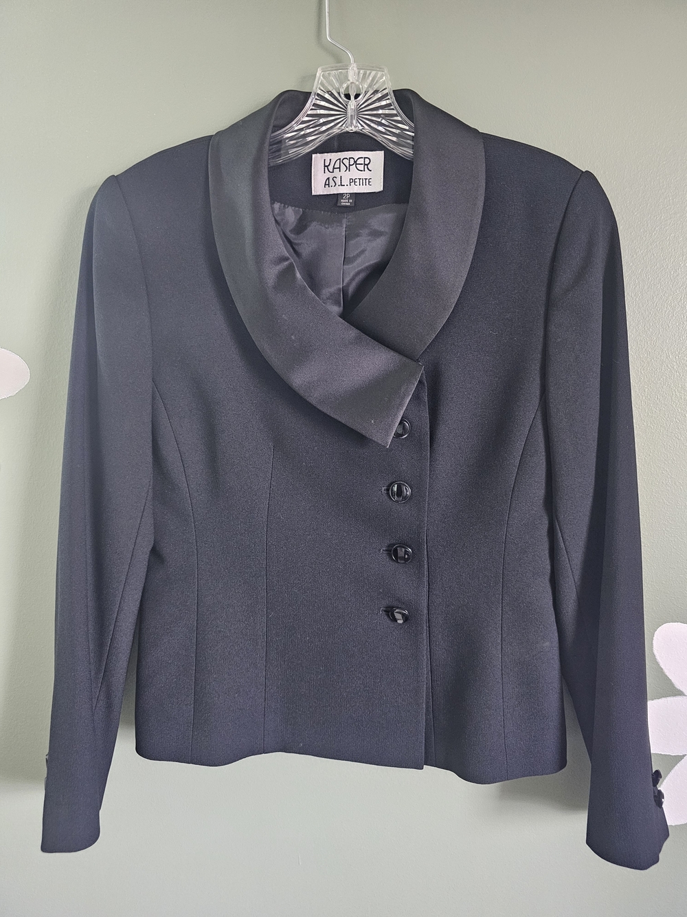 Kasper Arthur S. Levine Petite Black Women's Dress Jacket